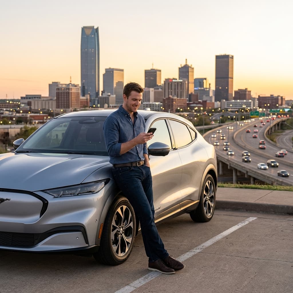 Vehicle in Oklahoma City representing the best auto insurance coverage options for local drivers, including liability, full coverage, roadside assistance, and rental reimbursement.