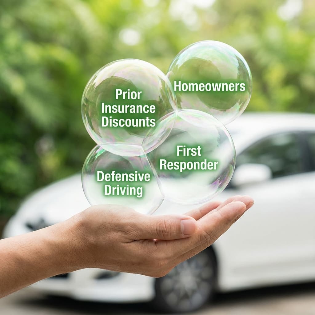 Car insurance discounts in Oklahoma including prior insurance, homeowners, defensive driving, and first responder savings