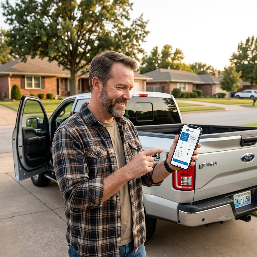 Comparison of full coverage and minimum coverage auto insurance options for Oklahoma drivers