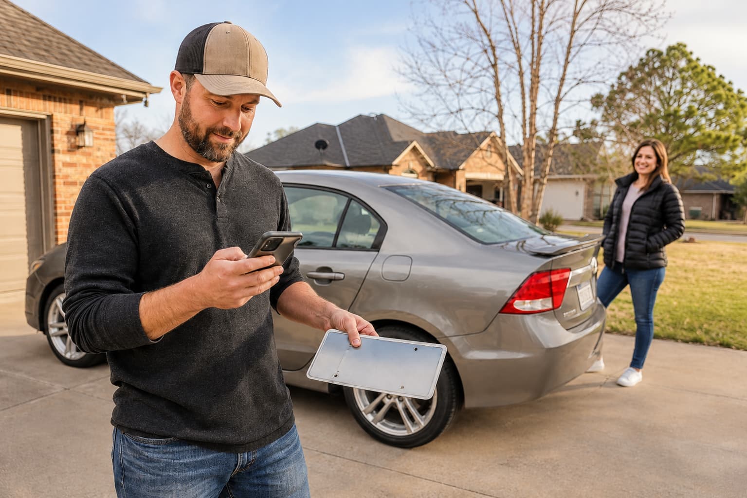 Oklahoma City driver reviewing insurance after selling a vehicle