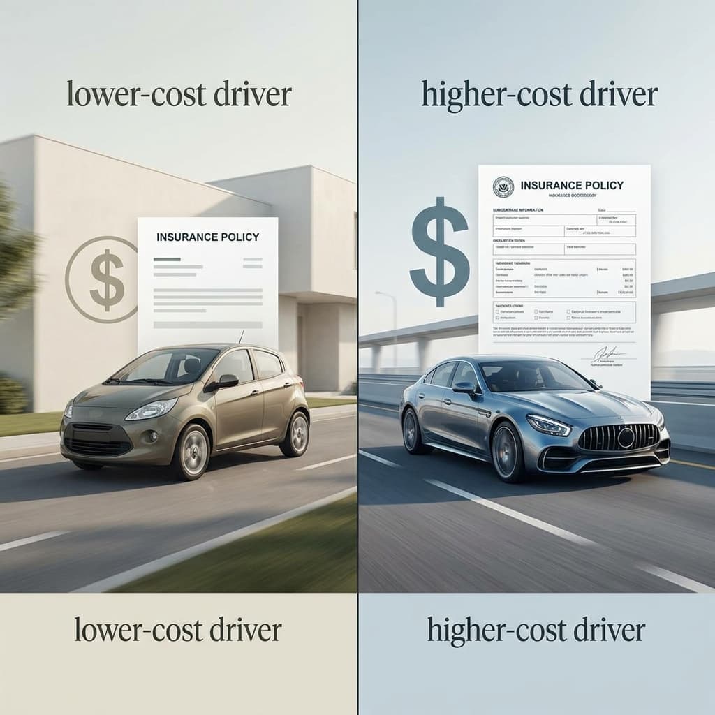 Illustration comparing low-cost and high-cost car insurance rates in Tulsa Oklahoma
