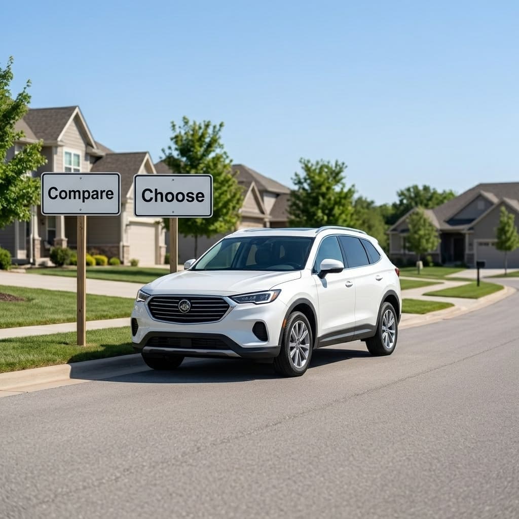 Driver comparing auto insurance options before choosing United Automobile Insurance Company in Oklahoma City.