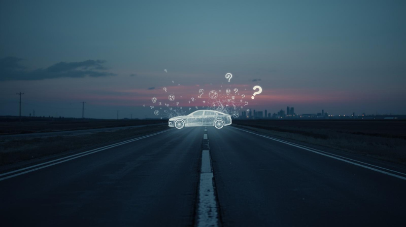 Empty parking space with question mark and faint car outline representing non-owner car insurance in Tulsa, Oklahoma